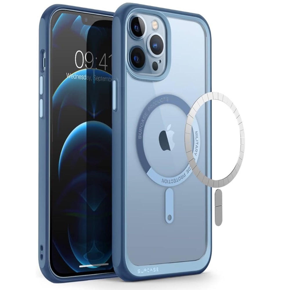 Apple iPhone 13 Pro Max Case - Unicorn. Beetle Clear Blue MagSafe